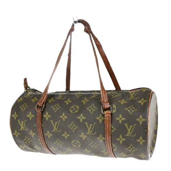 LOUIS VUITTON Logo PAPILLON 30 Hand Bag Monogram Leather Brown M51365 09EC687 - Picture 1 of 15
